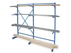 Draagarmstelling Basis+aanbouw Hxbxd 1950x2090x450mm 3staanders 9arm