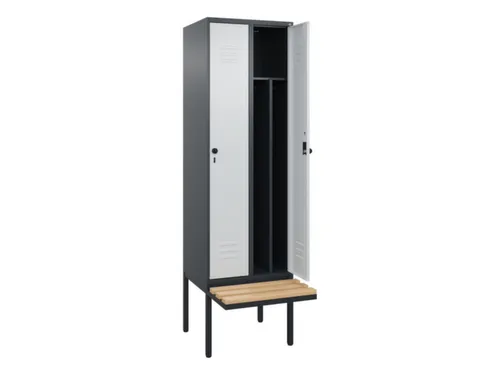 locker voor scheiding van kleding,HxBxD 2120x600x815mm,2vak