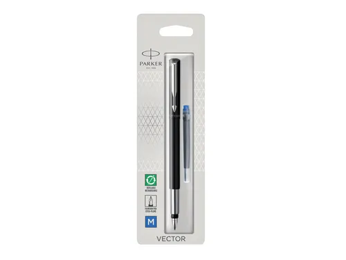 Vulpen Parker Vector black medium blister à 1 stuk