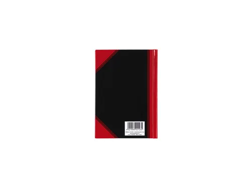 Notitieboek Bantex zwart/rood A6 lijn 70gr 96vel