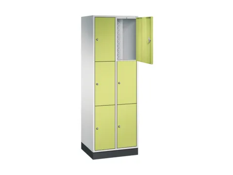 lockerkast,RAL 7035/RDS1108060,HxBxD 1950x620x500mm,2x3vakken