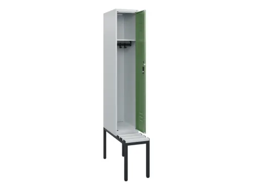 locker met bank,HxBxD 1950x300x815mm,1vak,vak B 300mm,cil.-slot