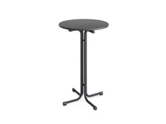 statafel,HxØ 1090x800mm,rond,4voeten antraciet,blad MDF antraciet