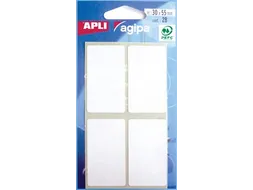 Witte Etiketten In Etui Ft 30x55mm (bxh), 28 Stuks, 4 Per Blad
