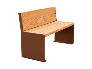 zitbank,B 1200mm,3latten,hout-zitting licht eikenhout,zitting H 450mm - 3