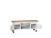 werkbank,HxBxD 830x2000x600mm,multiplexblad,uitrusting: 2laden,2kasten