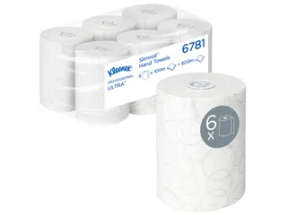 Handdoekrol Kleenex Ultra Slimroll 2-laags 100m wit 6781 - 2