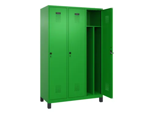 locker voor scheiding van kleding,HxBxD 1950x1200x500mm,3vak