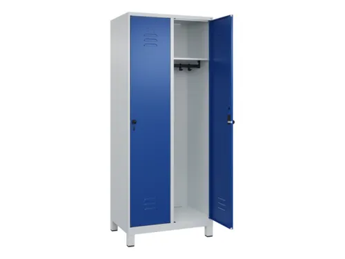 locker,HxBxD 1950x800x500mm,2vak,vak B 400mm,draaigrendel,voeten