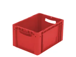 Euronorm Stapelkrat Pp 220x400x300mm Wanden/bodem Gesloten Rood 21l