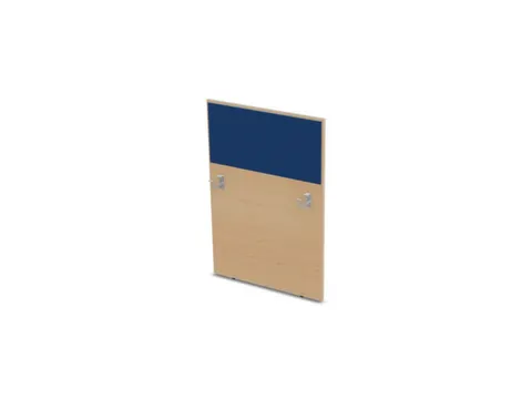 baliepaneel,v. bureau,aanbouw rechts,B 800mm,NE-esdoorn,BN6016-blauw