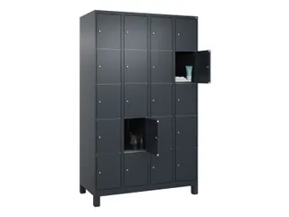 lockerkast,HxBxD 1950x1200x500mm,4x5vakken,vak B 300mm,cil.-slot - 1