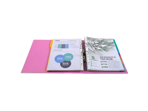 Ordner PP Prem'Touch A4maxi 80mm roze