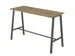 Table haute 1042x1750x680mm chêne nouex 4 pieds acier mat
