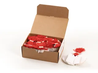 HERMA 6918 Hanglabel 32x50mm Wit karton met Rood draad 1000 stuks - 1