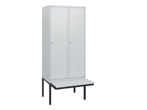 locker met bank,HxBxD 1950x800x815mm,2vak,vak B 400mm,cil.-slot