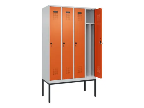 locker voor scheiding van kleding,HxBxD 2120x1200x500mm,4vak