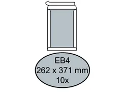 Envelop Quantore Bordrug Eb4 262x371mm 120gr wit Zelfklevend