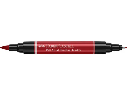 Tekenstift Faber-Castell Pitt Artist Pen duo marker 219 diep scharlake
