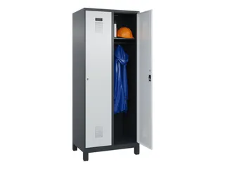 locker,HxBxD 1950x800x500mm,2vak,vak B 400mm,cil.-slot,voeten - 1