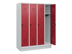 schoollocker,HxBxD 1630x1200x500mm,4vak,vak B 300mm,draaigrendel