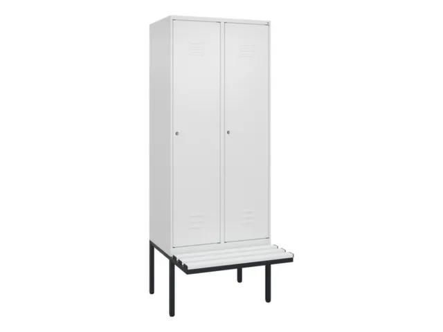 locker met bank,HxBxD 2120x800x815mm,2vak,vak B 400mm,cil.-slot