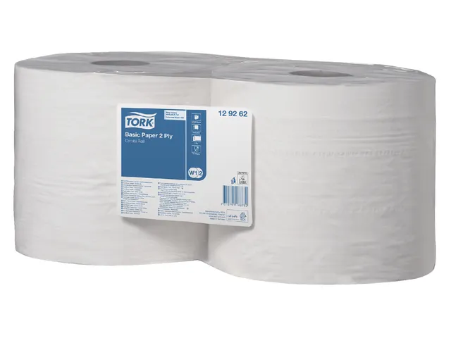 Poetsrol Tork 2-laags Wit 129262 Basic Combi rol W1/2 multifunctioneel