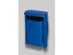 Afvalbak 40 Liter Wand/Paal Dak Blauw