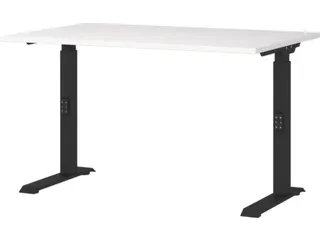 In hoogte verstelbaar bureau,HxBxD 680-910x1200x800mm,blad wit - 1