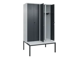 locker voor scheiding van kleding,HxBxD 2120x1200x815mm,4vak - 2