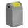 Afvalverzamelaar Zelfblussend 43 Liter 660x320x320mm Klemring Geel
