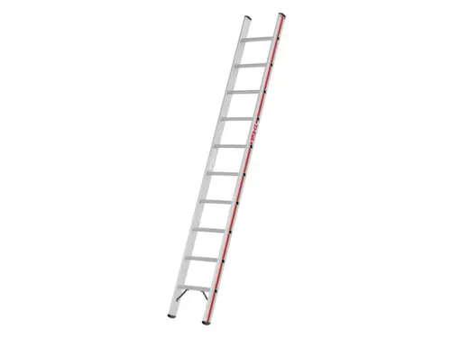 ladder,eenzijdig,10,verstevigde treden,balk L 2,72m,aluminium