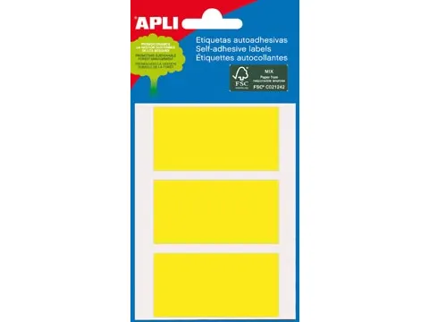 Apli Gekleurde Etiketten 34x67mm Geel