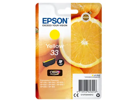 Singlepack Yellow 33 Claria Premium Ink