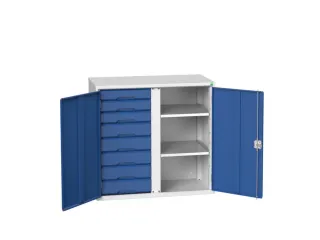 universele kast,HxBxD 1000x1050x550mm,2xStalen bodem,8lade(n) - 1