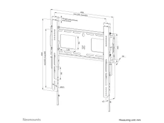 Neomounts LEVEL-750 WL30-750BL14 Vlakke heavy duty muurbeugel - 42-75 - 6