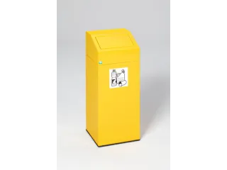 Afvalverzamelaar 45 liter 790x320x320mm recyclebaar materiaal geel - 2