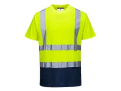 Portwest S378 T-shirt, geel/marineblauw, maat XL, per stuk
