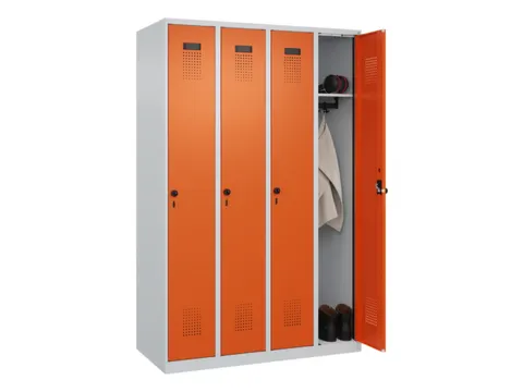 locker,HxBxD 1850x1200x500mm,4vak,vak B 300mm,draaigrendel
