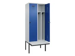locker met bank,voor scheiding van kleding,HxBxD 2120x800x815mm,2vak