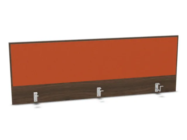 opzetpaneel bureau aanbouw achter NV bruin hickory oranje 1600mm