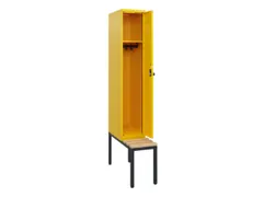 locker met bank,HxBxD 1950x300x815mm,1vak,vak B 300mm,draaigrendel