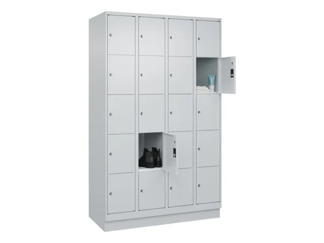 lockerkast HxBxD 1950x1200x500mm 4x5vakken cil.-slot sokkel