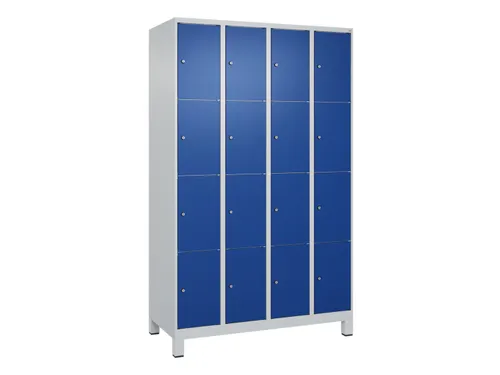 lockerkast,HxBxD 1950x1200x500mm,4x4vakken,vak B 300mm,cil.-slot