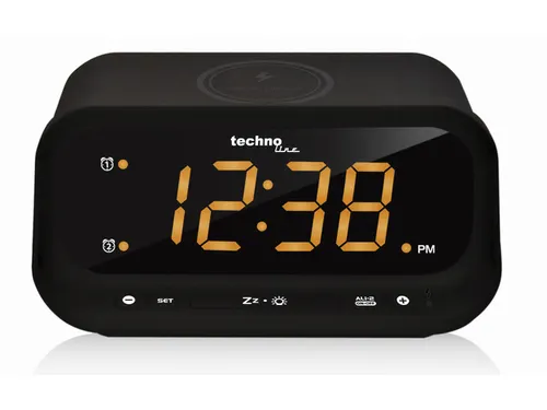 Wekker Technoline WT 477 158x116x75mm zwart met telefoonoplader
