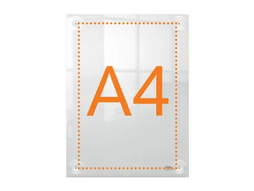 Infobord Nobo Premium Plus A4 acryl wand verplaatsbaar