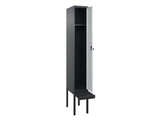 locker met bank,HxBxD 2120x300x815mm,1vak,vak B 300mm,draaigrendel - 2