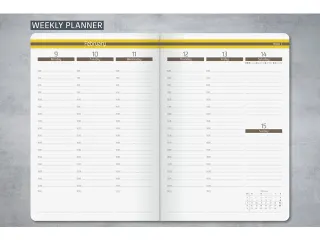 Weekagenda Linescape A5 2026 (EN) bruin Hardcover verticale indeling - 4