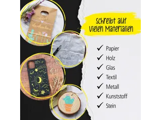 Acrylmarker Online lettering 5 breedtes goud - 10