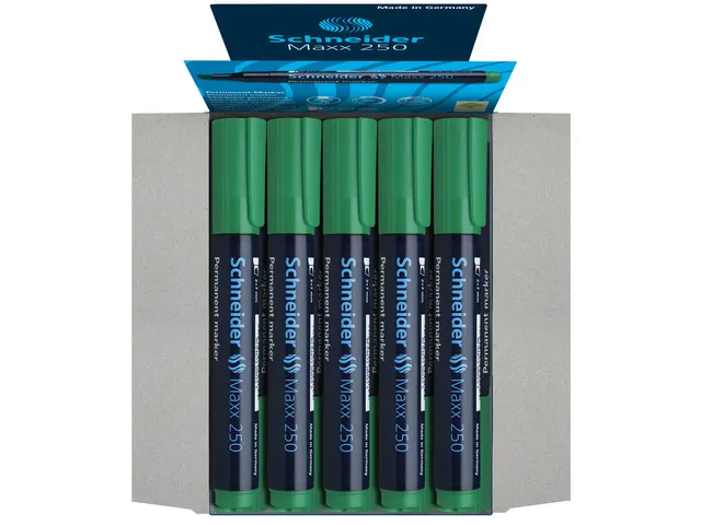 Marqueur Schneider Maxx 250 permanent vert, pointe biseautée